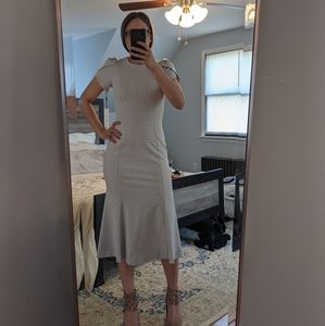 Calvin Klein Dress Size 2, Small Tan and White